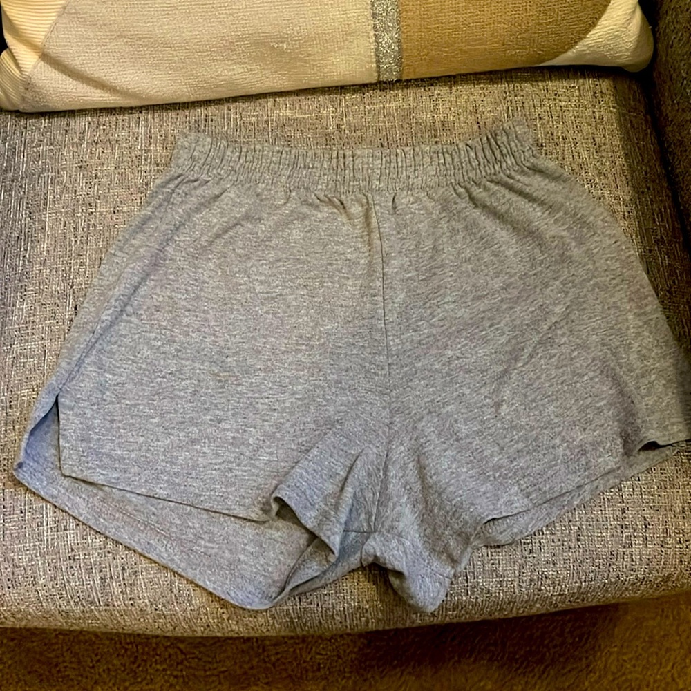 Light gray cotton gym shorts